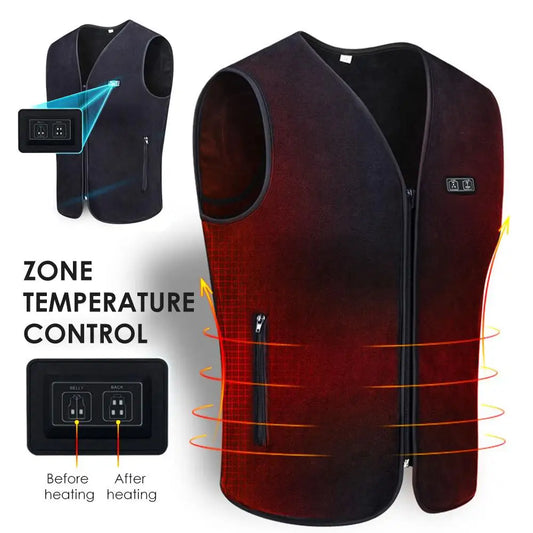 USB Heated Vest - 3-Speed Adjustable, Washable Heating Jacket for Outdoor Winter.