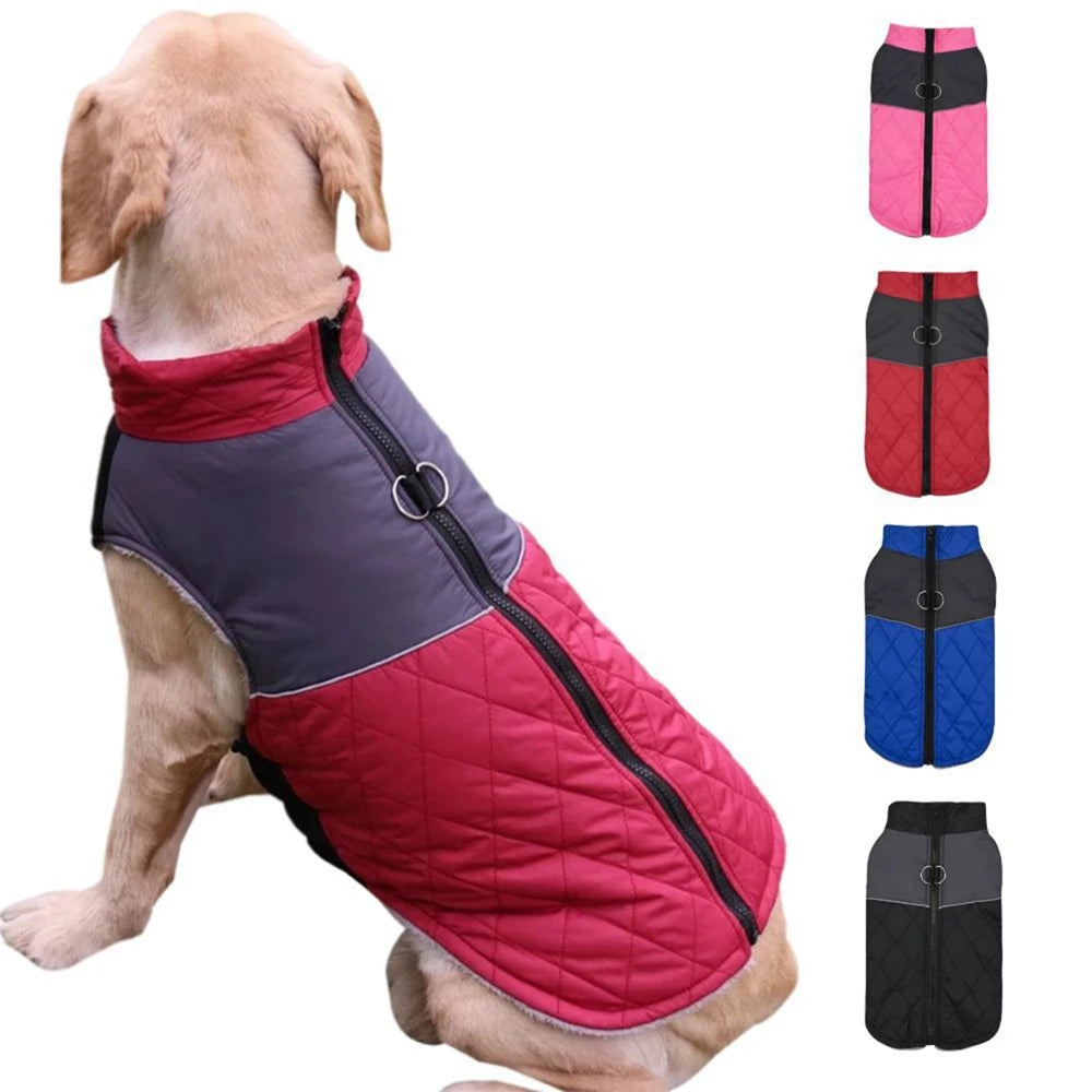 Warm Winter Waterproof Dog Vest – Cozy Pet Coat for Small, Medium, and Large Dogs, Snowproof Skiing Outfit for Cold Weather