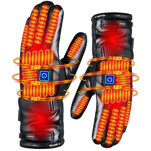 Rechargeable Thermal Touchscreen Gloves – 3 Temperature Levels Waterproof Battery Powered Heating Gloves for Men & Women"