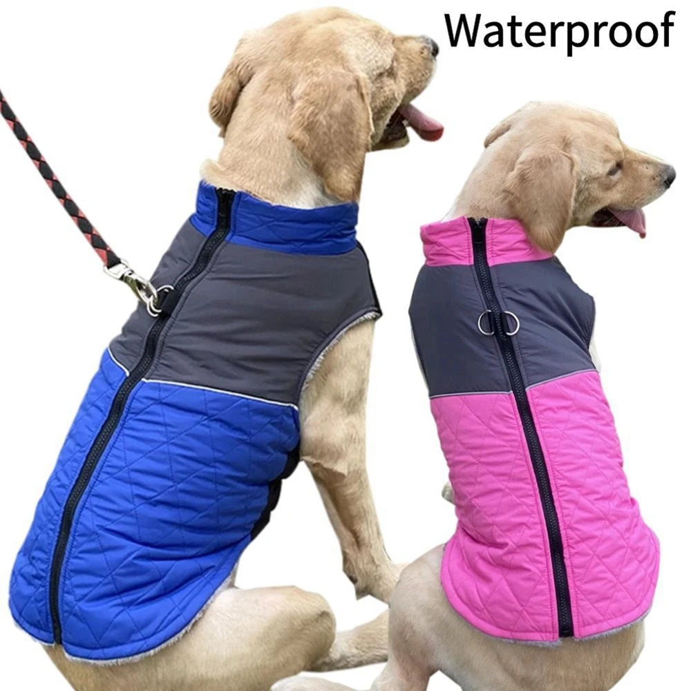 Warm Winter Waterproof Dog Vest – Cozy Pet Coat for Small, Medium, and Large Dogs, Snowproof Skiing Outfit for Cold Weather