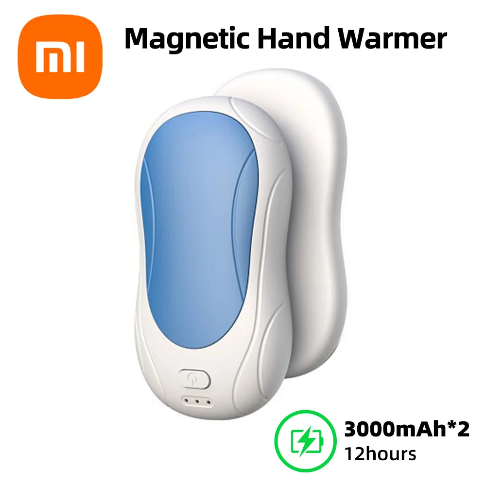 2Pack Magnetic Rechargeable Hand Warmers with 3 Heat Settings Pocket-Sized Light Sleek Stylish for Winter Outdoor/Skiing