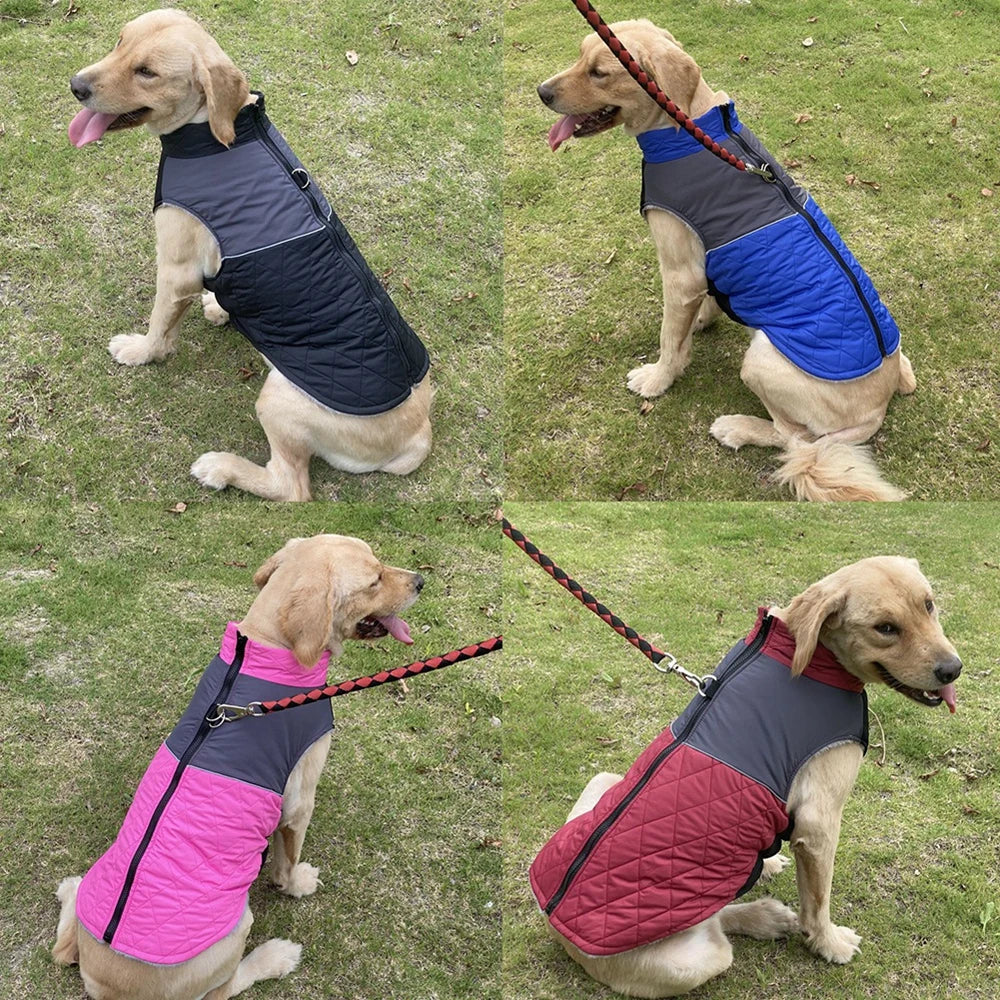 Warm Winter Waterproof Dog Vest – Cozy Pet Coat for Small, Medium, and Large Dogs, Snowproof Skiing Outfit for Cold Weather