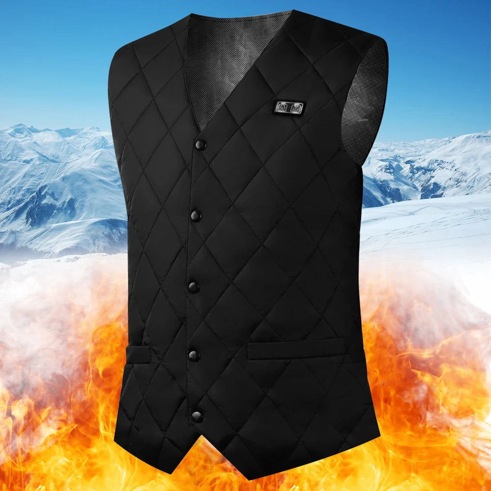 16-Zone USB Heated Vest for Men & Women - Adjustable Thermal Jacket for Winter, Hunting, and Outdoor Sports (Sizes M-7XL)